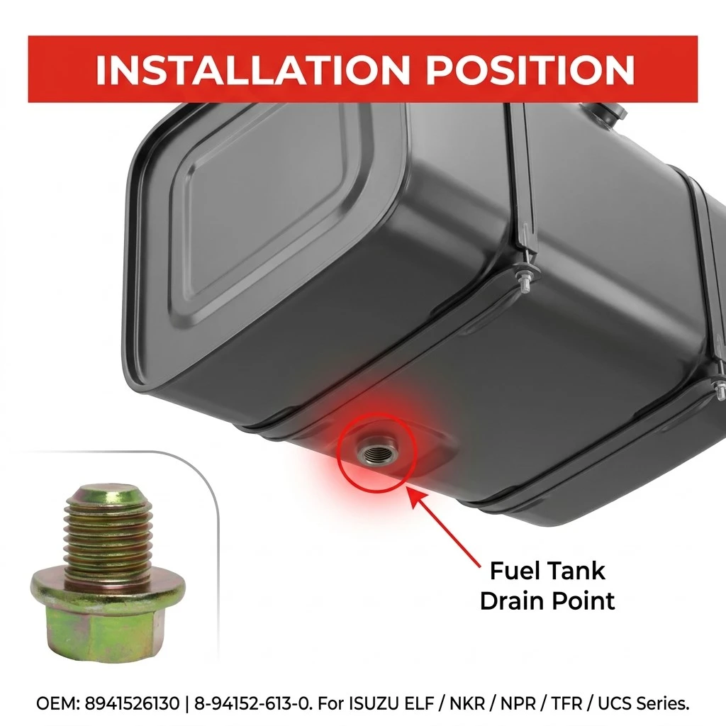 8941526130 8943168000 Tank Drain Plug For ISUZU ELF NKR NPR TFR UCS With 4JB1 4ZE1 4JJ1 4JK1 4JH1 4KH1 4HK1 Engine 8941526130 8943168000 Tank Drain Plug For ISUZU ELF NKR NPR TFR UCS With 4JB1 4ZE1 4JJ1 4JK1 4JH1 4KH1 4HK1 Engine